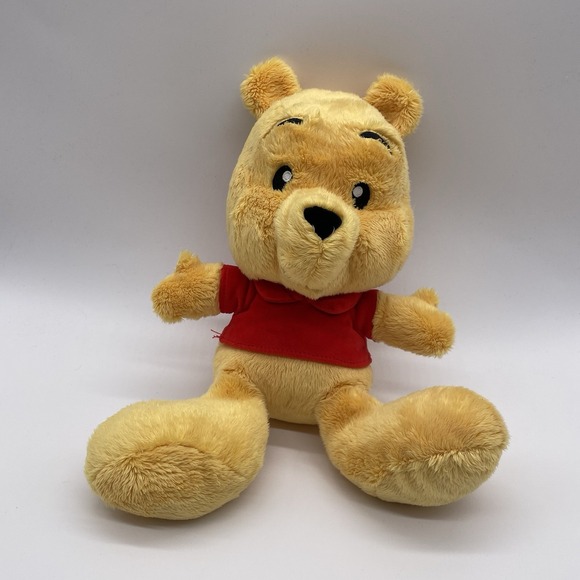 Disney 10" Winnie The Pooh Stuffed Plush Animal Super Soft Disney Store Big Feet - Picture 1 of 5